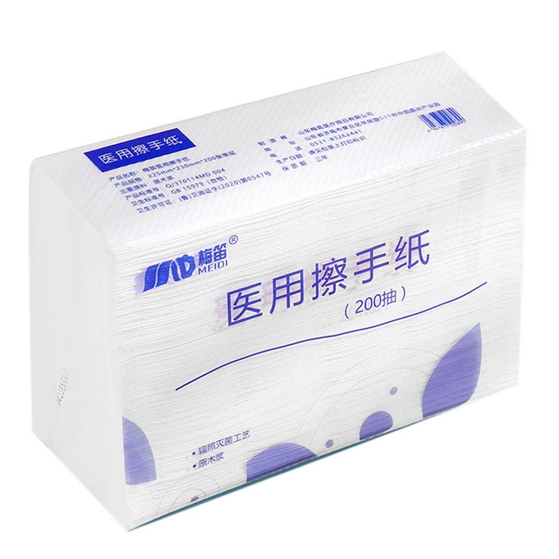 梅笛辐照灭菌医用擦手纸 200 抽包装